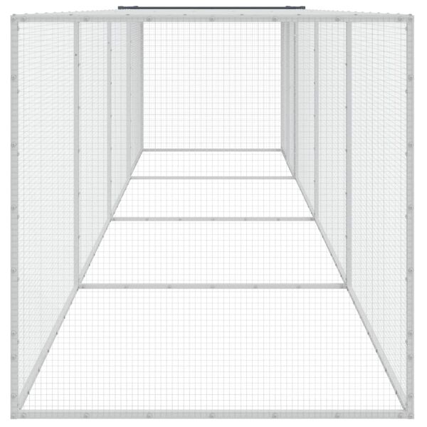 vidaXL Kyllingbur med tak antrasitt 403x98x90 cm galvanisert st&aring;l