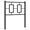 vidaXL Utskiftbar sengegavl i metall svart 75 cm
