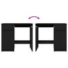vidaXL Skrivebord svart eik 86x49x76 cm konstruert tre