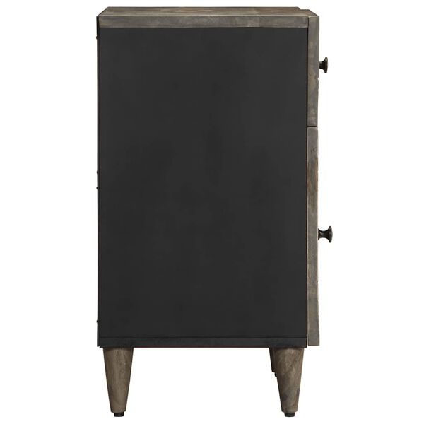 vidaXL Nattbord lysegr&aring; 50x33x60 cm heltre mango