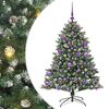 vidaXL Kunstig juletre med 150 LED gr&oslash;nn 120 cm PVC og plast og st&aring;l