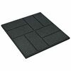 vidaXL Stepping Stone 6 pcs Svart 40,5 x 40,5 x 2 cm Gummi