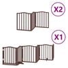 vidaXL Hundeport sammenleggbar 12 paneler brun 600 cm poppeltre