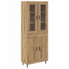 vidaXL H&oslash;yskap 2 pcs Artisan Eik 69,5 x 34 x 180 cm Konstruert tre