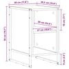 vidaXL Nattbord R&oslash;yk Eik 39.5 x 30 x 50 cm Konstruert tre