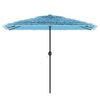 vidaXL Hageparasoll med st&aring;lstang bl&aring; 300x200x250 cm