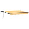 vidaXL Manuell utvidbar markise med LED-lamper sand