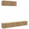 vidaXL Vegghengt TV-benker 3stk artisan eik 100x30x30cm konstruert tre