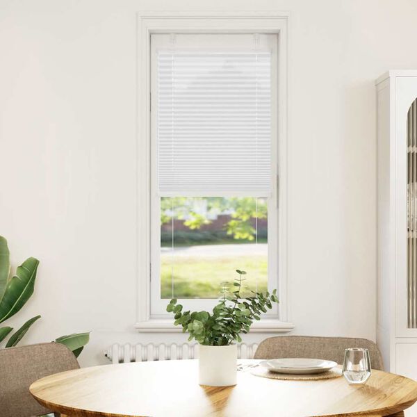 vidaXL pliss&eacute;gardin Hvit 45x150 cm Stoff Bredde 44,4 cm Polyester