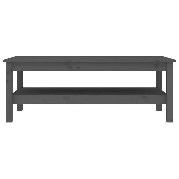 vidaXL Salongbord gr&aring; 110x50x40 cm heltre furu