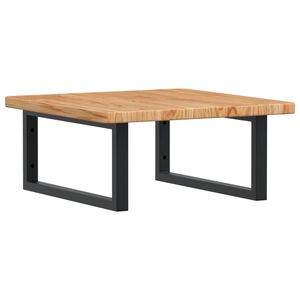 vidaXL Servanthylle veggmontert stål og heltre eik