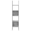 vidaXL Bokhylle betonggrå 40x35x180 cm konstruert tre