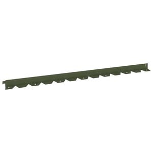 vidaXL Gjerdekant 10 stk. 102 x 4 x 4 cm St&aring;l Olivengr&oslash;nn