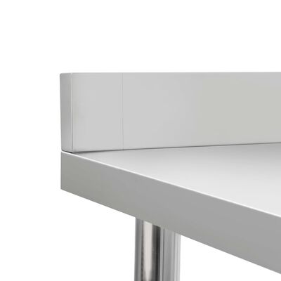 vidaXL Arbeidsbord for kjøkken med bakplater 80x60x93 rustfritt stål