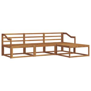 vidaXL Utend&oslash;rs sofa-sett 4 stk. Naturlig Solid akasietre