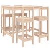 vidaXL Hagebarsett 5 deler heltre furu