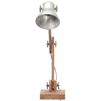 vidaXL Industriell bordlampe sølv rund 58x18x90 cm E27