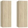 vidaXL TV-benker 2 stk sonoma eik 30,5x30x90 cm konstruert tre