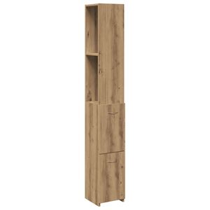 vidaXL Baderomsskap artisan eik 25x25x170 cm konstruert tre