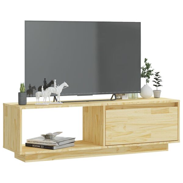 vidaXL TV-benk 110x30x33,5 cm heltre furu