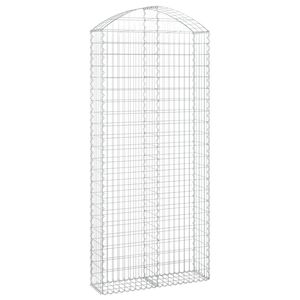 vidaXL Gabionkurv buet 100x30x220/240 cm galvanisert jern