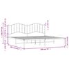 vidaXL Sengeramme i metall med hodegavl hvit 193x203 cm