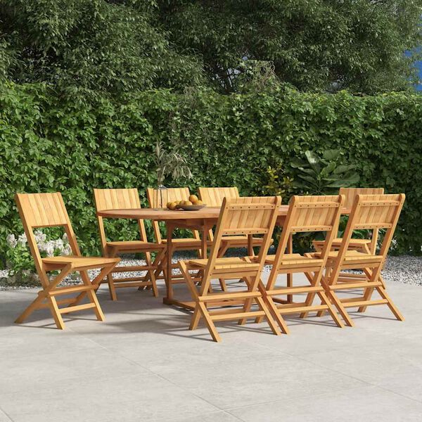 vidaXL Klappstoler 8 stk 47x61x90 cm heltre teak