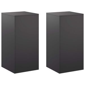 vidaXL Planteholder 2 pcs Svart 40 x 40 x 80 cm St&aring;l