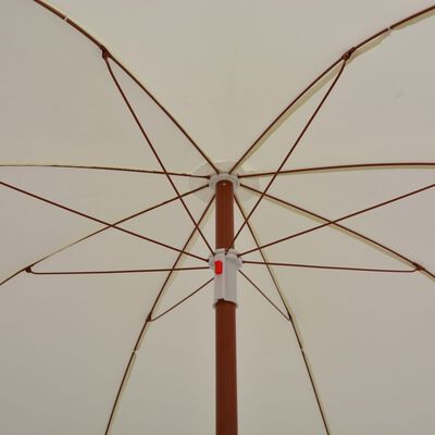 vidaXL Parasoll med stålstang 180 cm sand