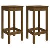 vidaXL Barstoler 2 stk honningbrun 40x40x78 cm heltre furu