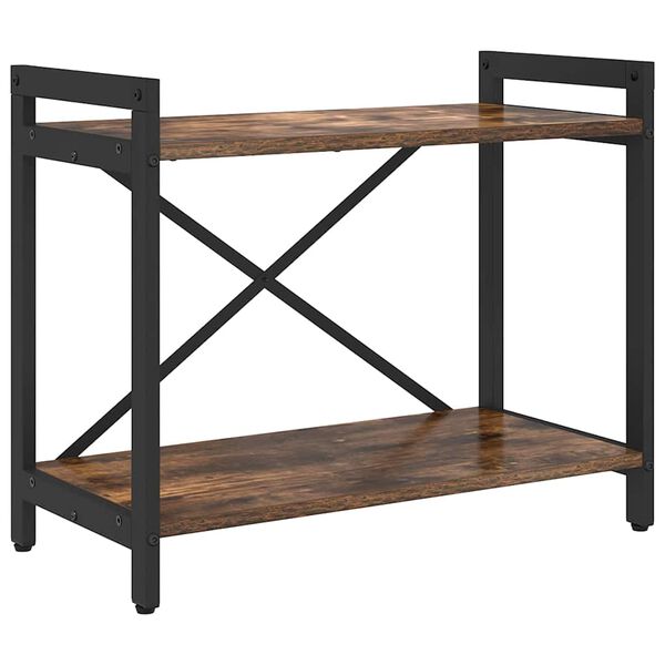 vidaXL Bokhylle R&oslash;kt eik 60 x 30 x 50 cm Konstruert tre