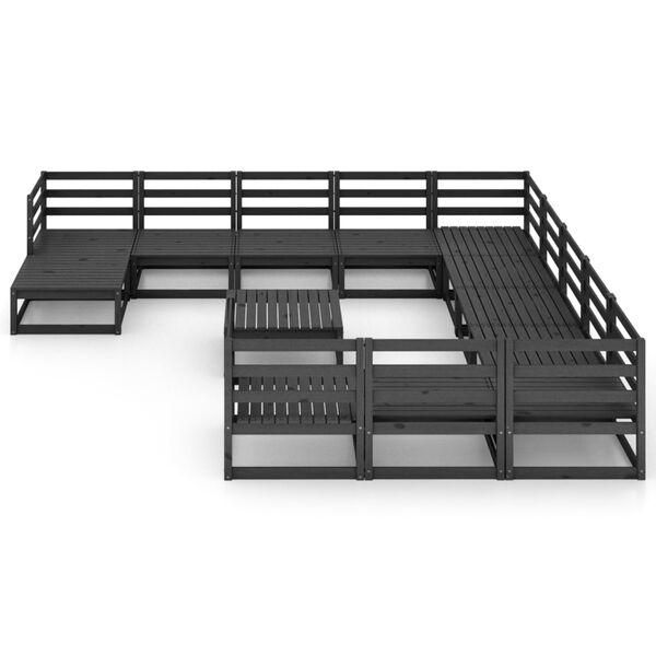 vidaXL Hagesofagruppe 13 deler heltre furu