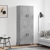 vidaXL Highboard betonggr&aring; 69,5x34x180 cm konstruert tre