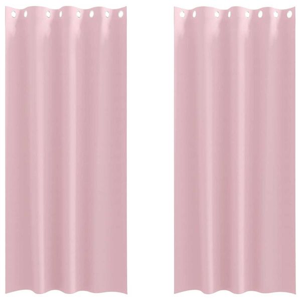 vidaXL M&oslash;rkleggende Gardiner med Ringer 2 pcs Babyrosa 225 x 140 cm