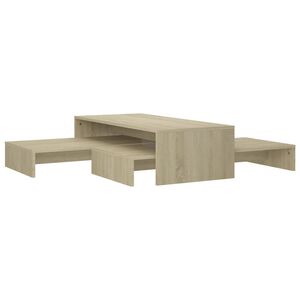 vidaXL Stablebart bordsett sonoma eik 100x100x26,5 cm konstruert tre