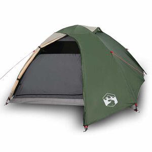 vidaXL Kuppeltelt for camping 4 personer gr&oslash;nn vanntett