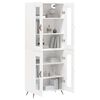 vidaXL Highboard hvit 69,5x34x180 cm konstruert tre