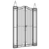 vidaXL Hageport svart 121x8x200 cm smijern