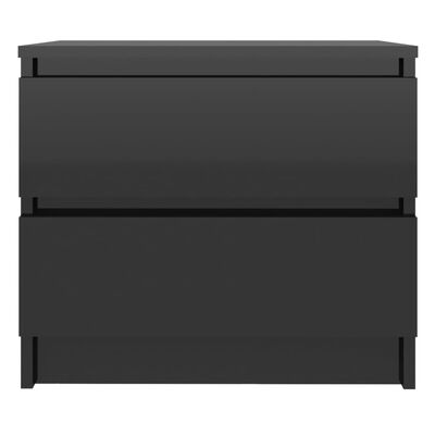 vidaXL Nattbord høyglans svart 50x39x43,5 cm sponplate