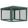 vidaXL Festtelt med 4 sidevegger av netting gr&oslash;nn 3x4 m HDPE