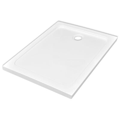 vidaXL ABS-dusjbunn rektangulær hvit 80 x 110 cm