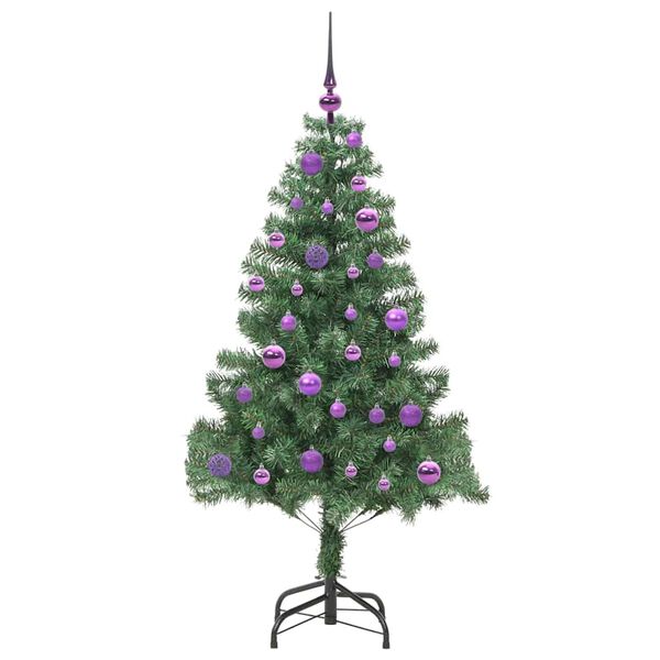 vidaXL Juletre med 150 LED med stativ gr&oslash;nn 150 cm PVC
