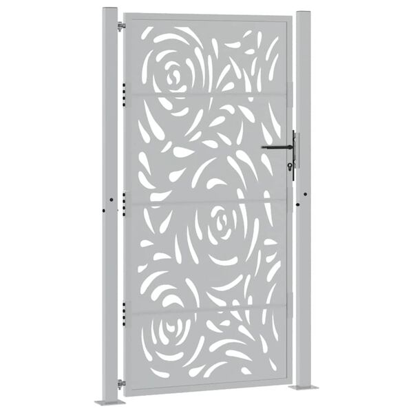 vidaXL Hageport 100x175 cm v&aelig;rbestandig st&aring;l flammedesign