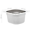 vidaXL Gastronormbeholdere 12 stk GN 1/6 100 mm rustfritt stål