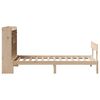 vidaXL Seng med bokhylle uten madrass 75x190 cm heltre furu