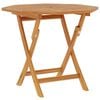vidaXL Sammenleggbart hagebord 85x85x76 cm heltre teak