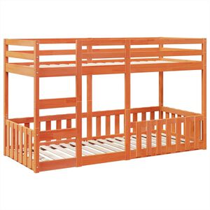 vidaXL K&oslash;yeseng voksbrun 90x200 cm heltre furu