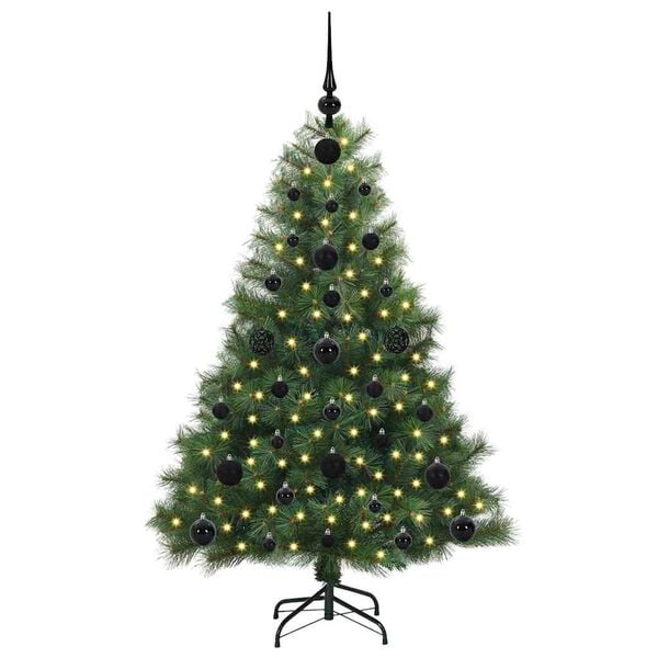 vidaXL Kunstig juletre med 150 LED med stativ gr&oslash;nn 120 cm PE og PVC