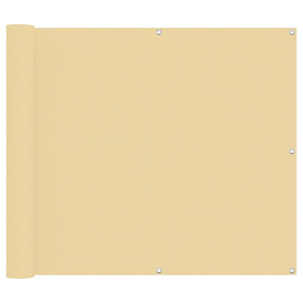 vidaXL Balkong Skjerm sand 100 x 200 cm Oxford Stoff