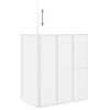 vidaXL Badskjerm Frostet 120 x 70 x 137 cm Aluminium